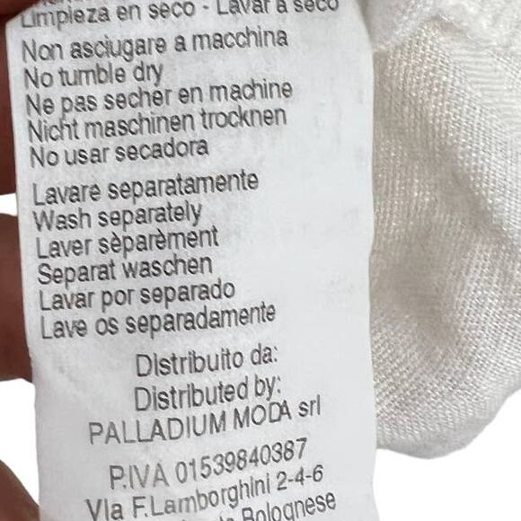 120% LINO Luxury Italian Sheer Linen Ruffle Dress SZ 38 - Picture 13 of 15